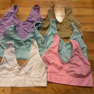 Colorful Women's Bralette lot small no pad wwot